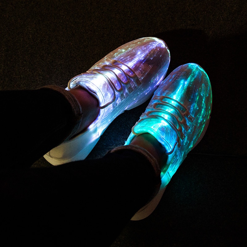 LED Shoes Fiber Optic Light Up Sneakers