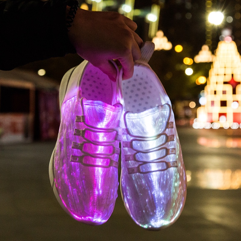 LED Shoes Fiber Optic Light Up Sneakers