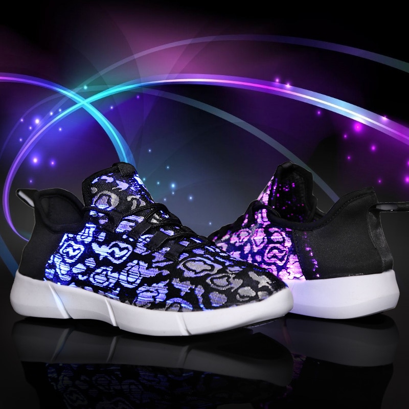 LED Shoes Fiber Optic Light Up Sneakers