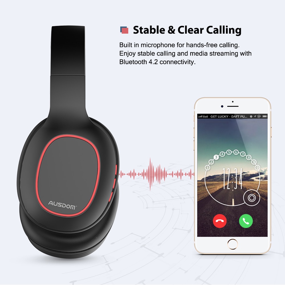 Noise Cancelling Bluetooth Headset Deep Bass