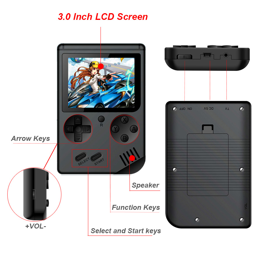 Retro Game Console 8-Bit Pocket Player