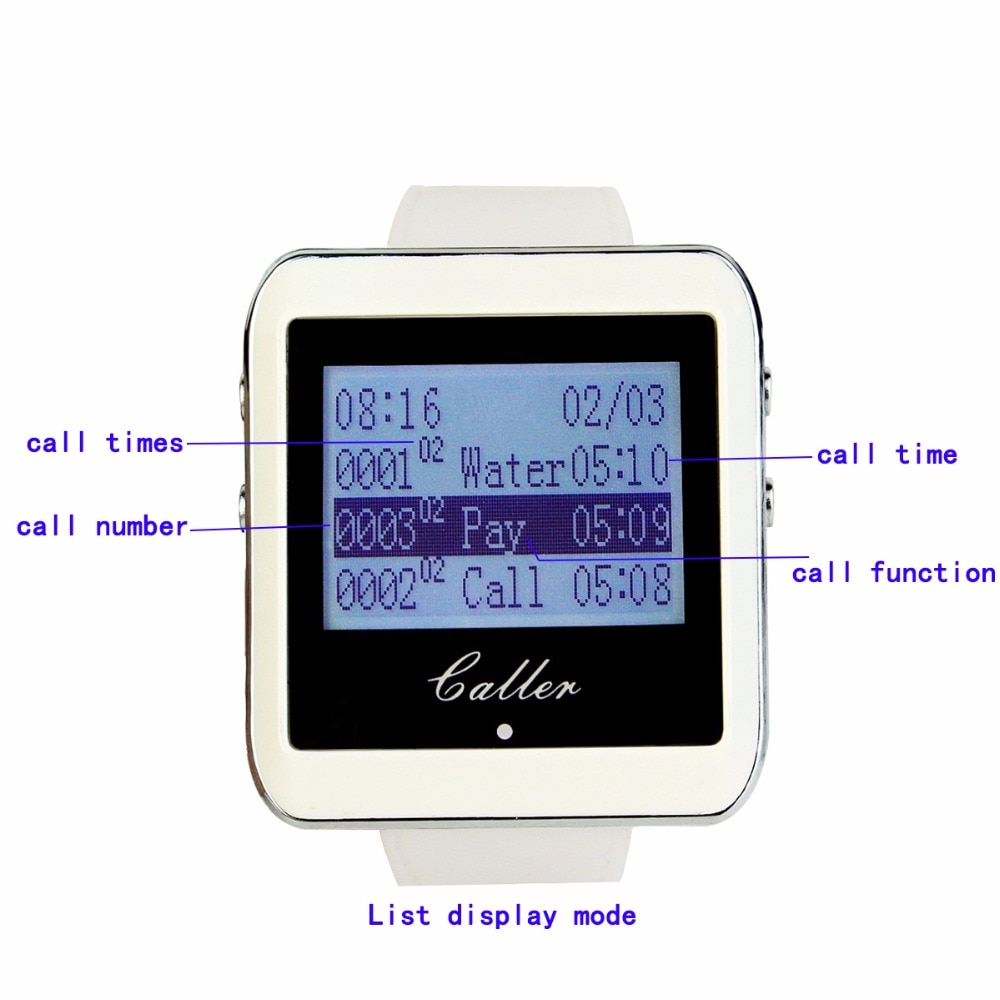 Wireless Calling Receiver Restaurant Pagers