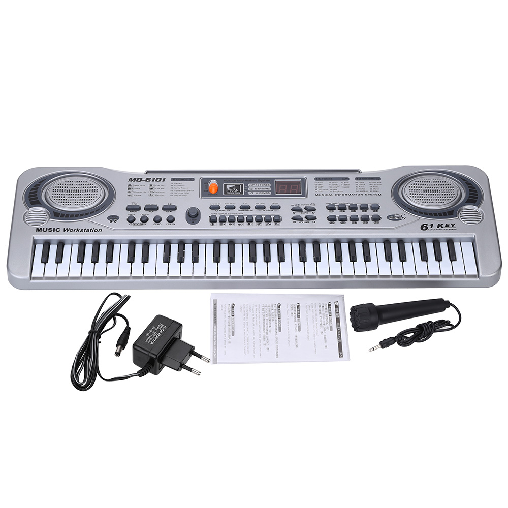 61 Keys Electronic Keyboard with Microphone