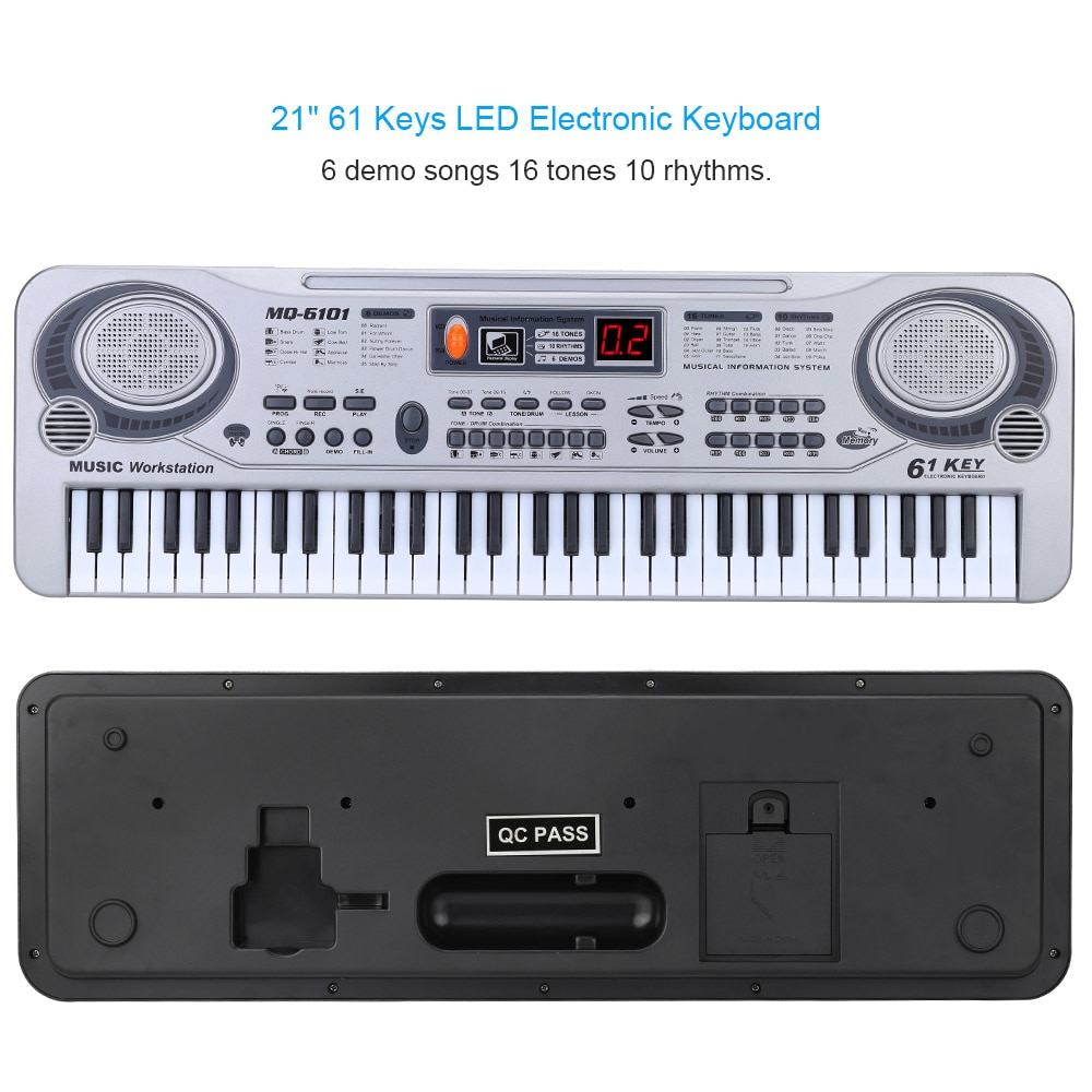 61 Keys Electronic Keyboard with Microphone