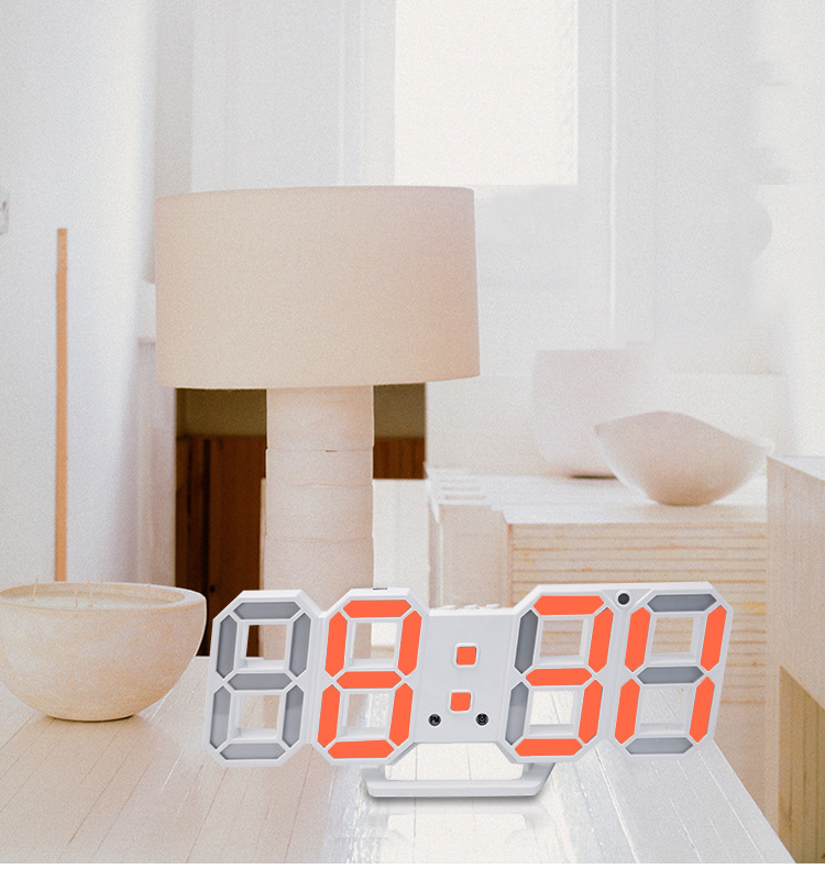 3D Digital Wall Clock LED Light