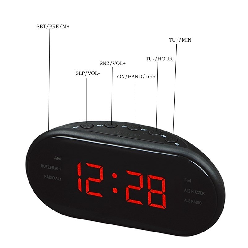 Digital Radio Alarm Clock Table Clock