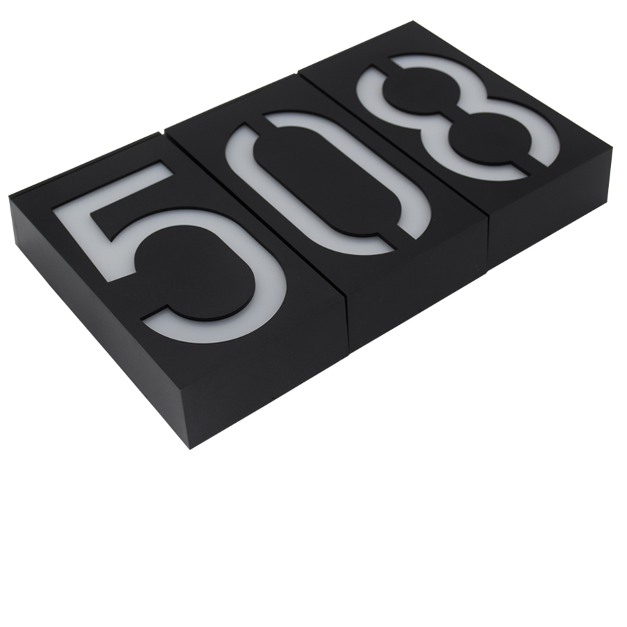 House Numbers Solar Powered LED Door Plate