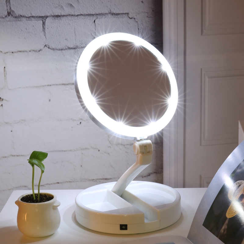 Wireless Makeup Vanity Mirror with LED Lights