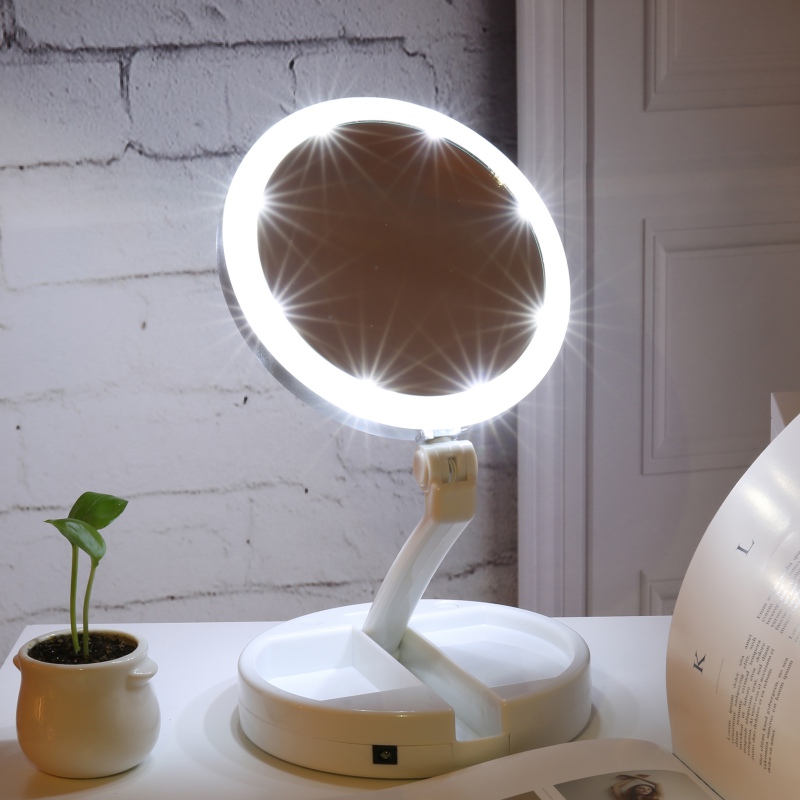 Wireless Makeup Vanity Mirror with LED Lights