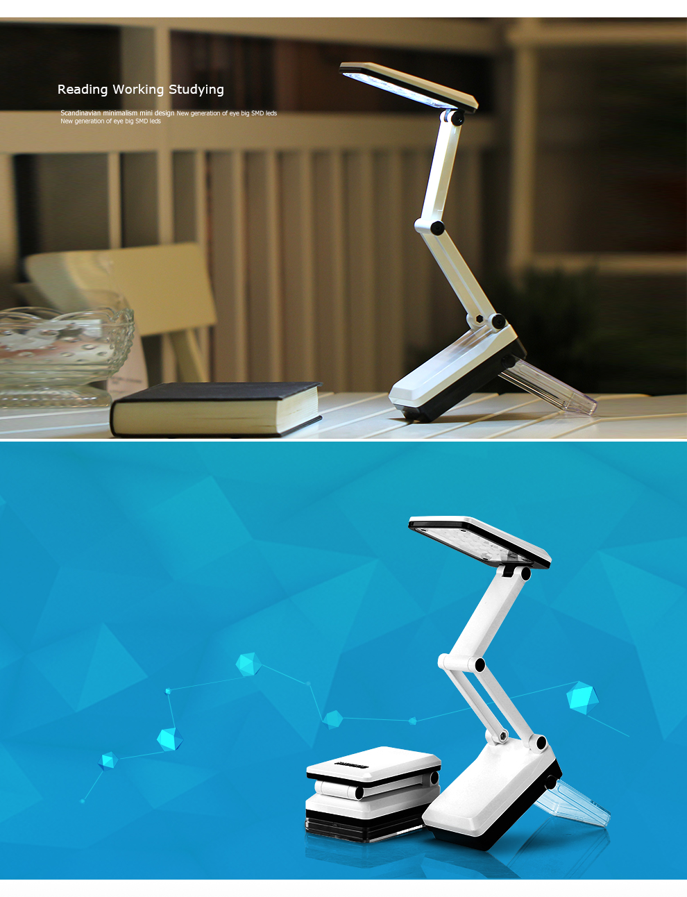 LED Reading Lamp Foldable Desk Light