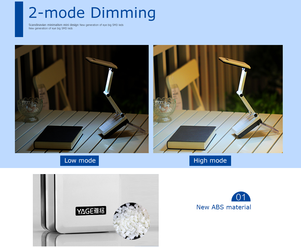 LED Reading Lamp Foldable Desk Light