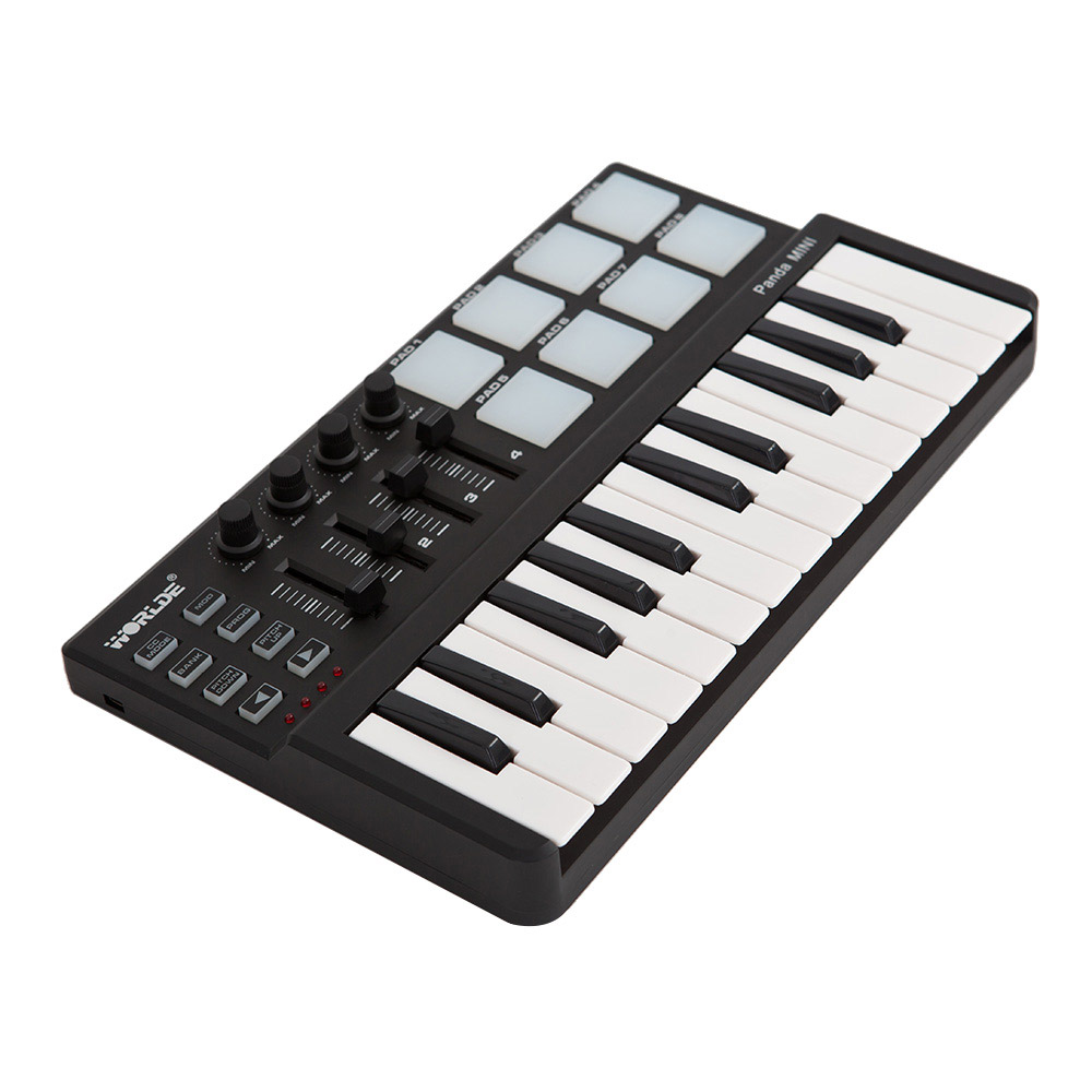 Portable USB Keyboard and Drum Pad MIDI Controller