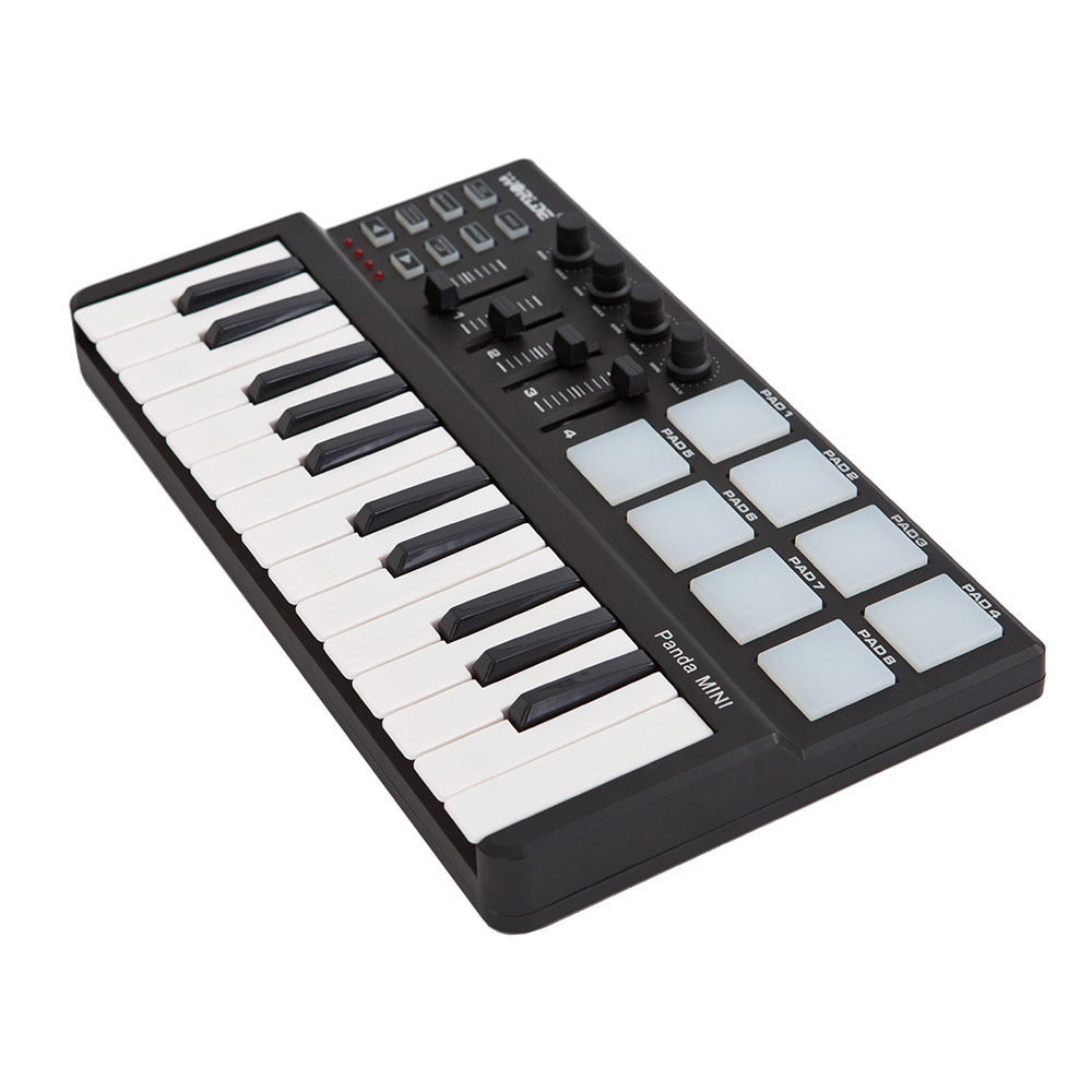 Portable USB Keyboard and Drum Pad MIDI Controller