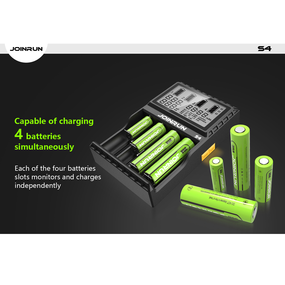 Rechargeable Battery Charger with LCD Screen