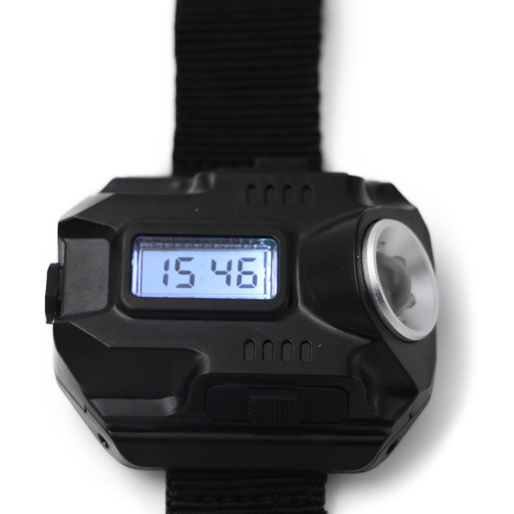 LED Digital Flashlight Watch Rechargeable