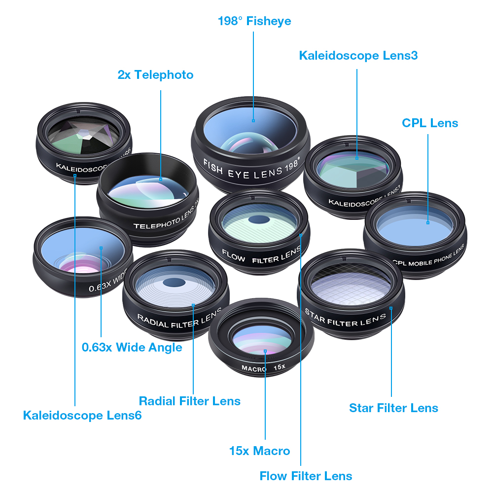 Mobile Camera Lens Photography Kit 10 in 1