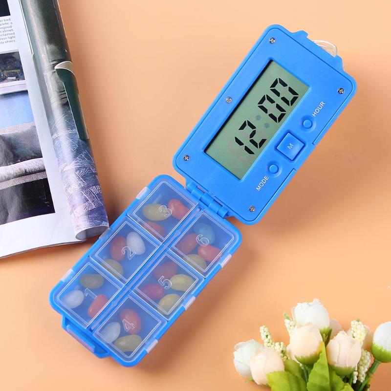 Portable Electronic Pill Organizer With Pill Reminder Alarm