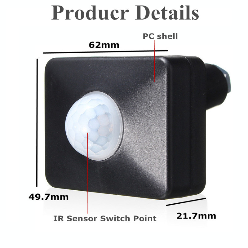 Motion Light Sensor Detector Device