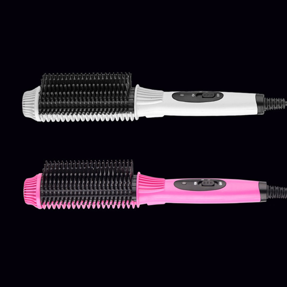 Electric Hair Curler And Straightener Brush