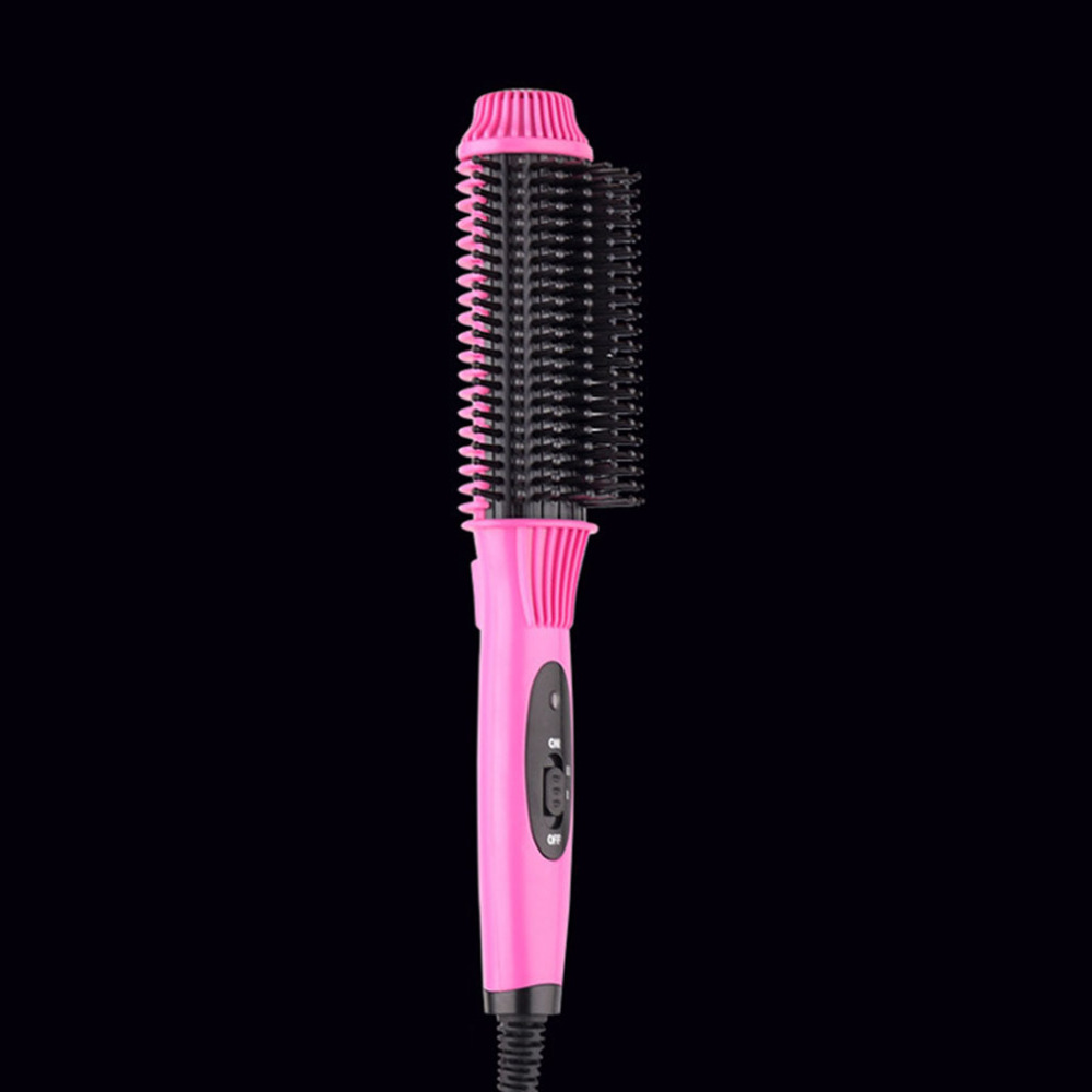 Electric Hair Curler And Straightener Brush