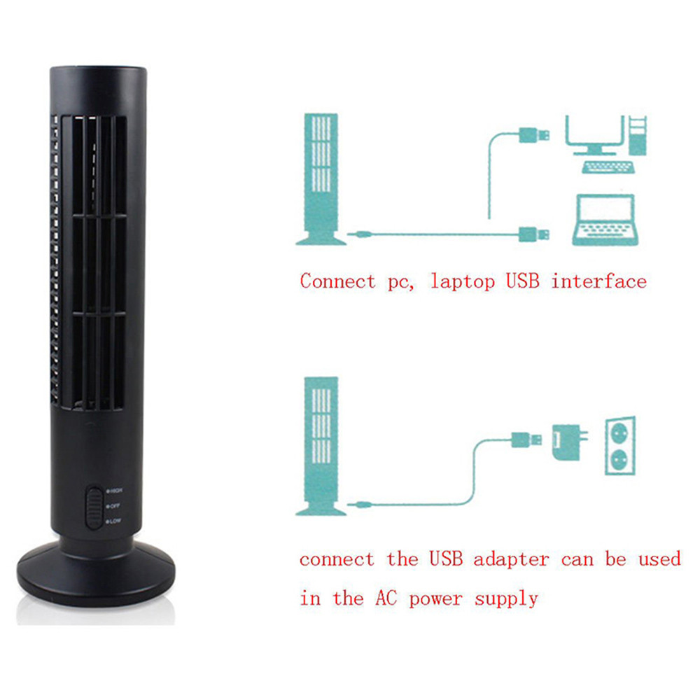 Mini Bladeless Cool Desk Quiet Tower Fan