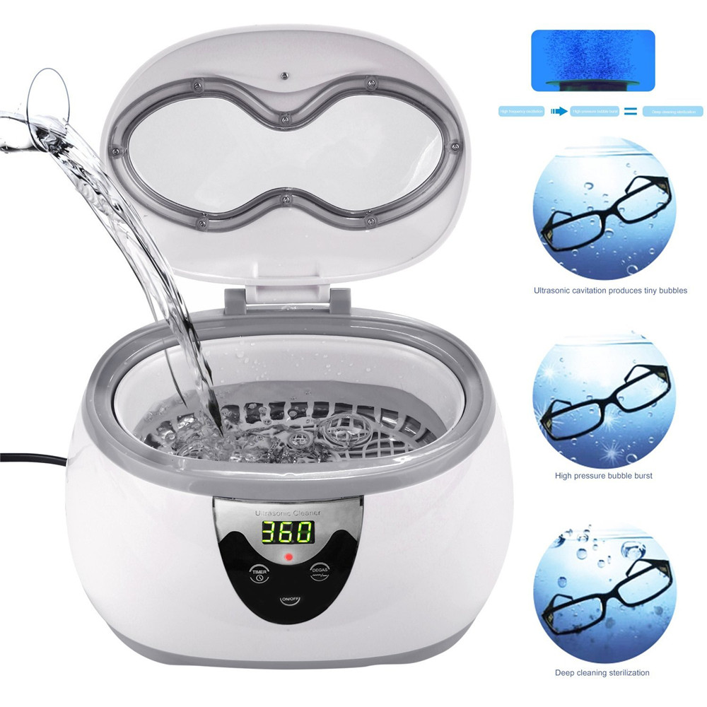 Ultrasonic Jewelry Cleaner Digital Sonic Machine Bath