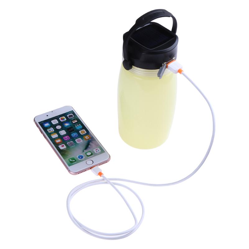 Portable Solar Powered Luminous Drinking Water Bottle