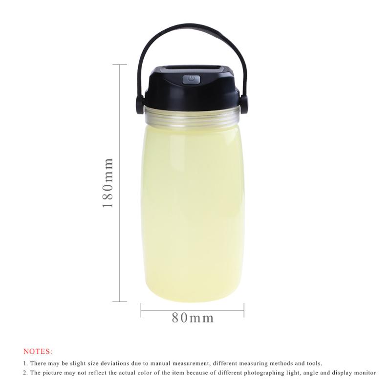 Portable Solar Powered Luminous Drinking Water Bottle