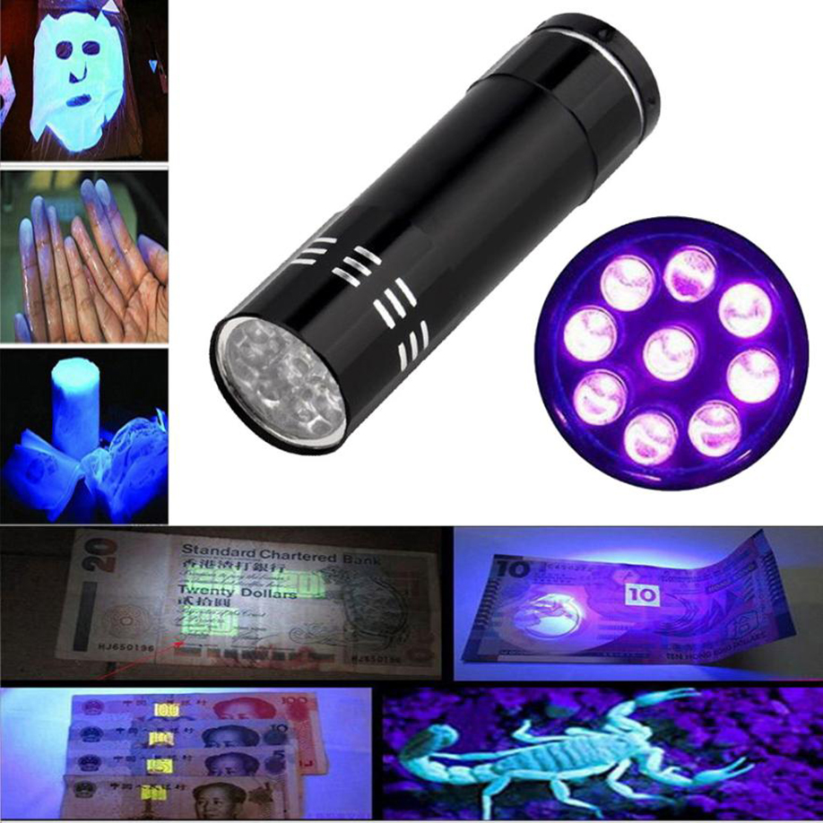 Portable LED Black Light Ultraviolet Stinger Flashlight