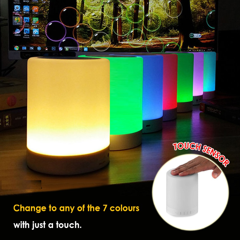 Portable LED Nightlight Touch Control Bluetooth Speaker