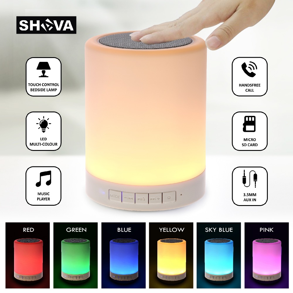 Portable LED Nightlight Touch Control Bluetooth Speaker