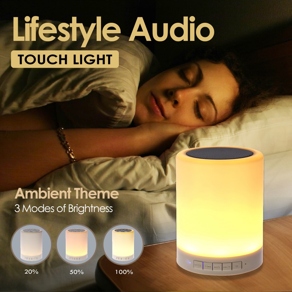 Portable LED Nightlight Touch Control Bluetooth Speaker