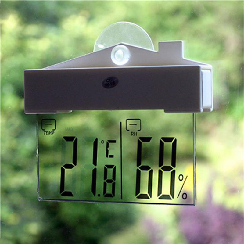 Digital LCD Weather Window Station Thermometer Hydrometer
