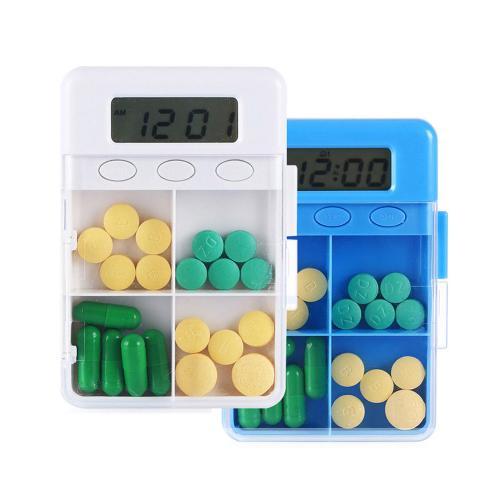 4 Grid Smart Reminder Pill Organizer