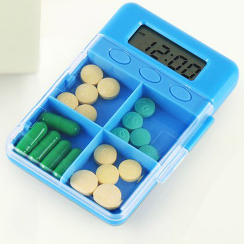 4 Grid Smart Reminder Pill Organizer