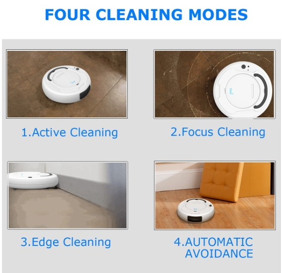 Robot Vacuum Cleaner With Cliff Sensor And One Touch Function