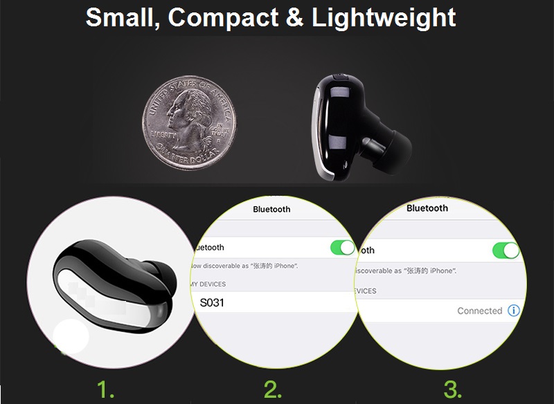 Compact Invisible Bluetooth Earpiece