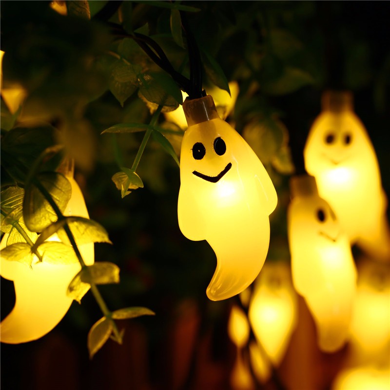 Halloween Ghost String Outdoor Solar LED Lights (Set of 30)