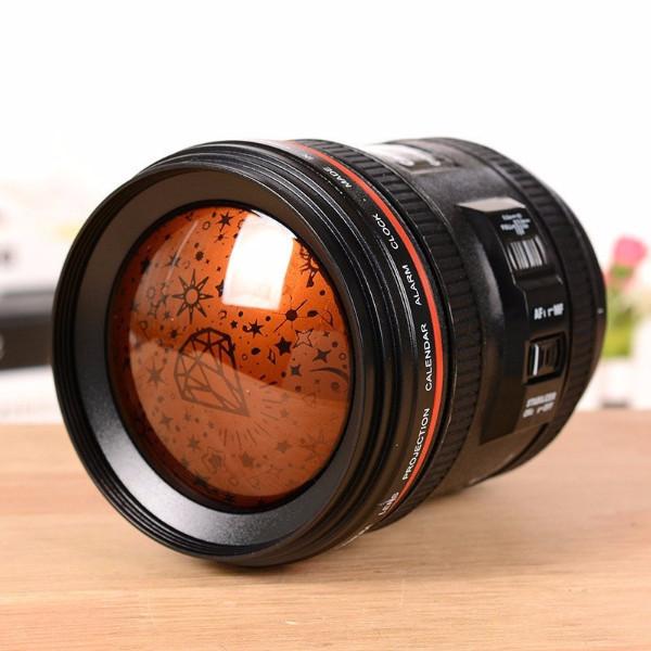 Multifunctional Camera Lens Star Projector LED Alarm Clock