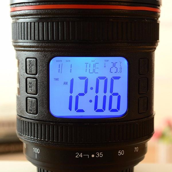 Multifunctional Camera Lens Star Projector LED Alarm Clock