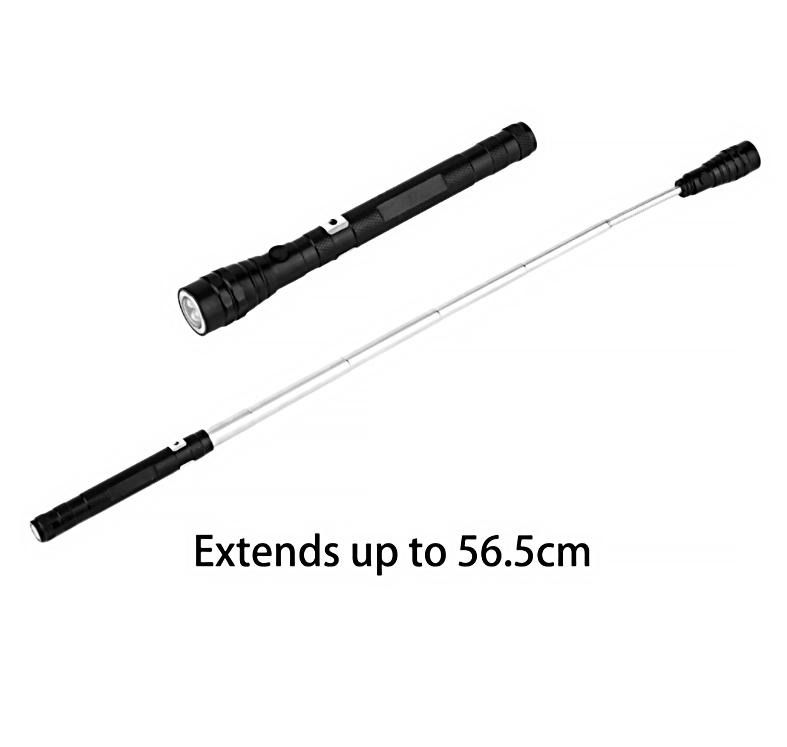 Telescopic Flex-Head LED Flashlight with Extendable Head