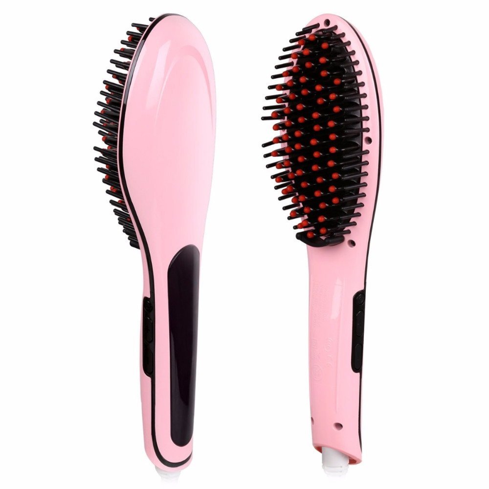 Hair Straightening Brush with LED Display