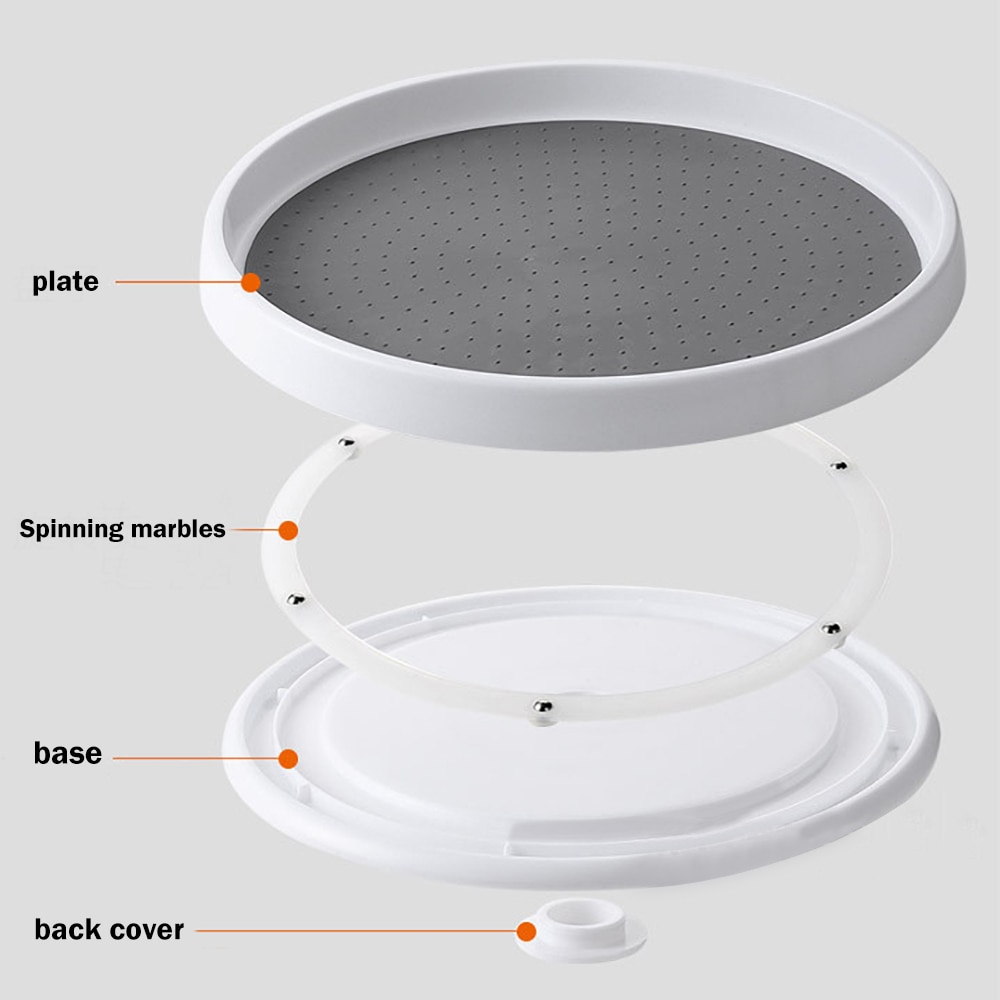 Round Rotating Condiments Tray