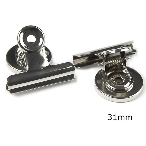 Magnetic Round Metal Fridge Clips (2 pcs)