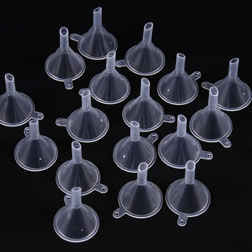 Transparent Small Plastic Funnels (10 pcs)