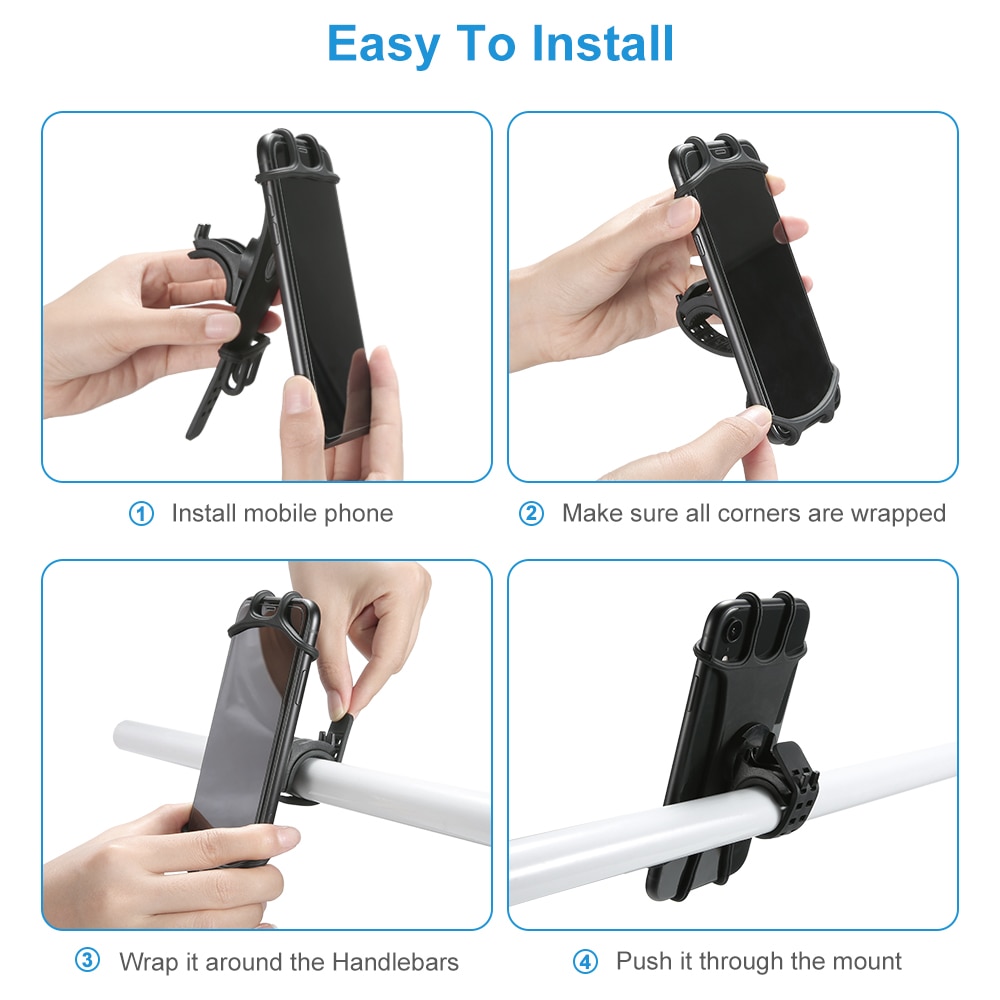 Universal Bike Phone Holder With Anti Slip Design