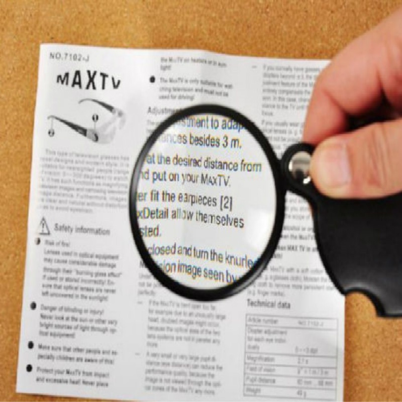 Pocket Magnifying Glass with Leather Pouch