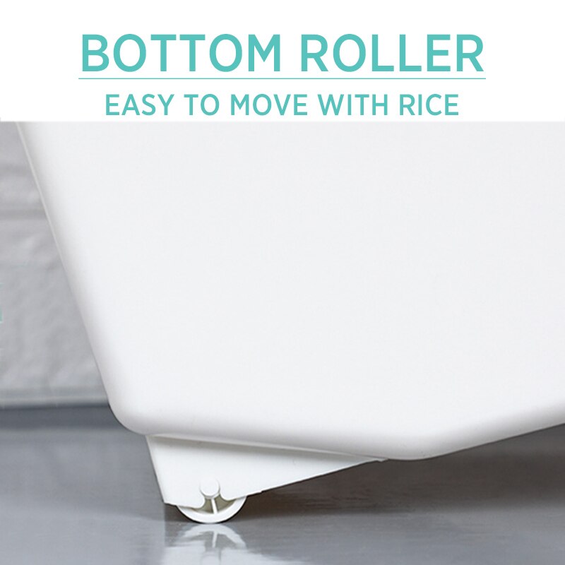 Plastic Rice Keeper with Wheels