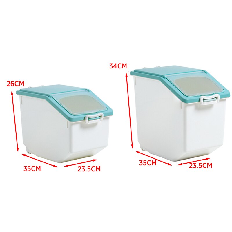 Plastic Rice Keeper with Wheels