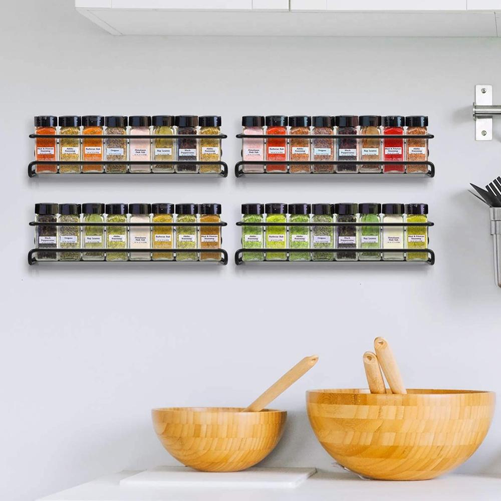 Hanging Wall Mount Spice Rack (4 pcs)